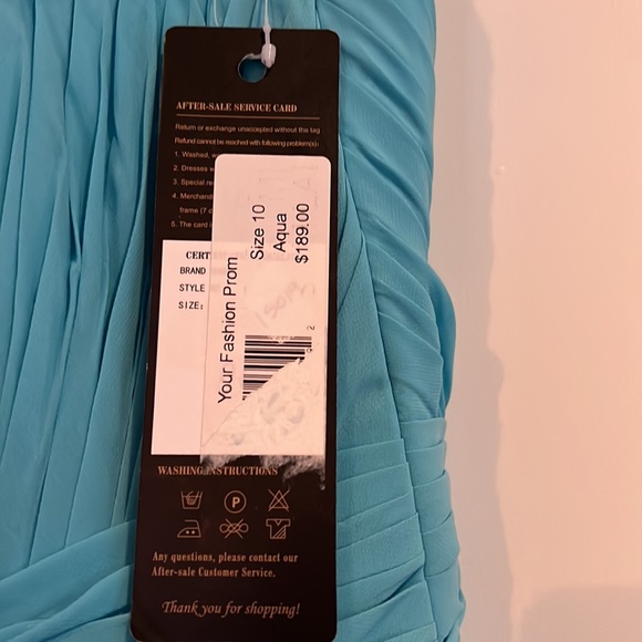 NWT Elsa Blue Prom Dress size 10 - Picture 5 of 5
